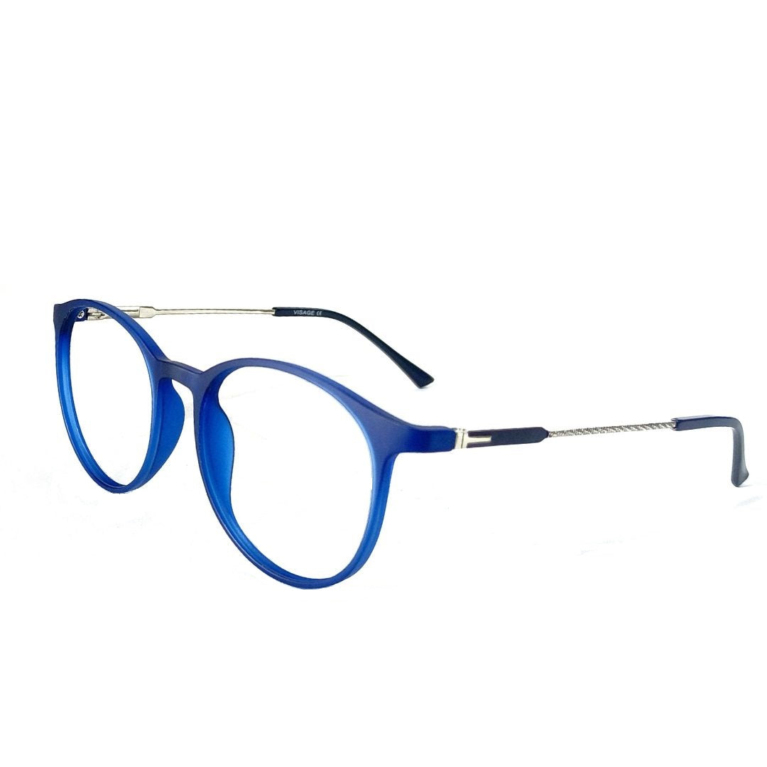 Jubleelens Blue Visage Poly-Full stylish Round Unisex frame- V4002